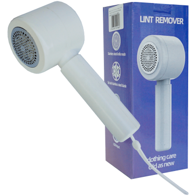 Aparat de inlaturat scamele, alb, din plastic, cu 6 lame metalice si cablu USB pentru incarcare, 19 CM